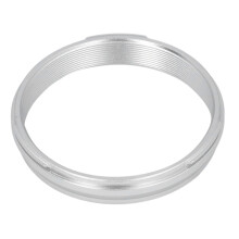 (Silver) Lens Adapter Ring 49mm Metal for Fujifilm X100V-X100S X70 Black