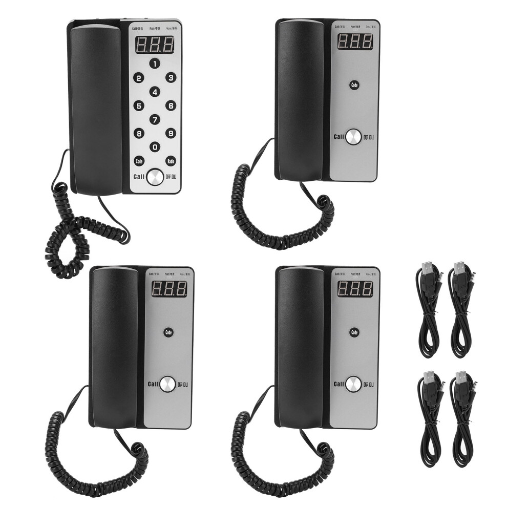 (Uk Plug) Wireless Intercom 1 Host 3 Extension 100-240V Eu Plug 604725148254