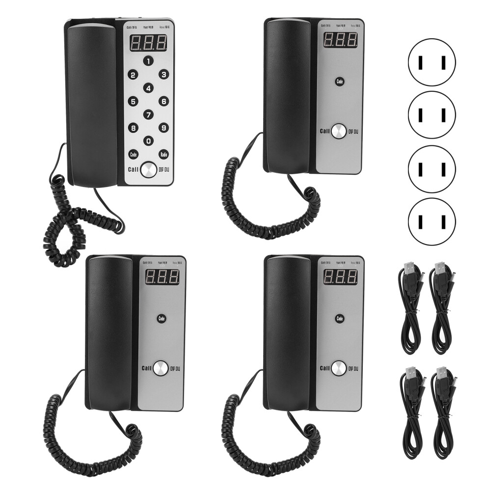 (Us Plug) Wireless Intercom 1 Host 3 Extension 100-240V Eu Plug 604725148261