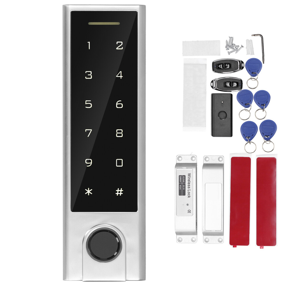 125Khz Rfid Access Control Metal Fingerprint Password Card Waterproof 604725148551