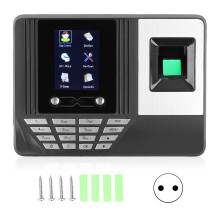 (EU Plug) 4.3in TFT Fingerprint Time Recorder 100-240V EU Plug