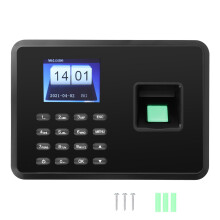 (Le noir Prise britannique) 2.4in Fingerprint Attendance Machine TFT Screen 100-240V Black EU Plug