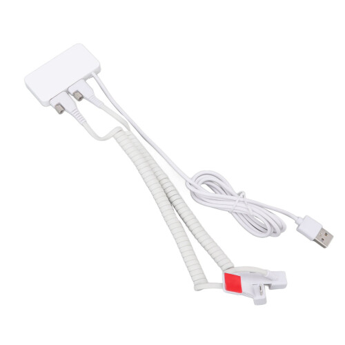 (for AndroidInterface) Dual-Port Diebstahlsicherer Display-Ständer mit Lade-Alarm für iOS 1
