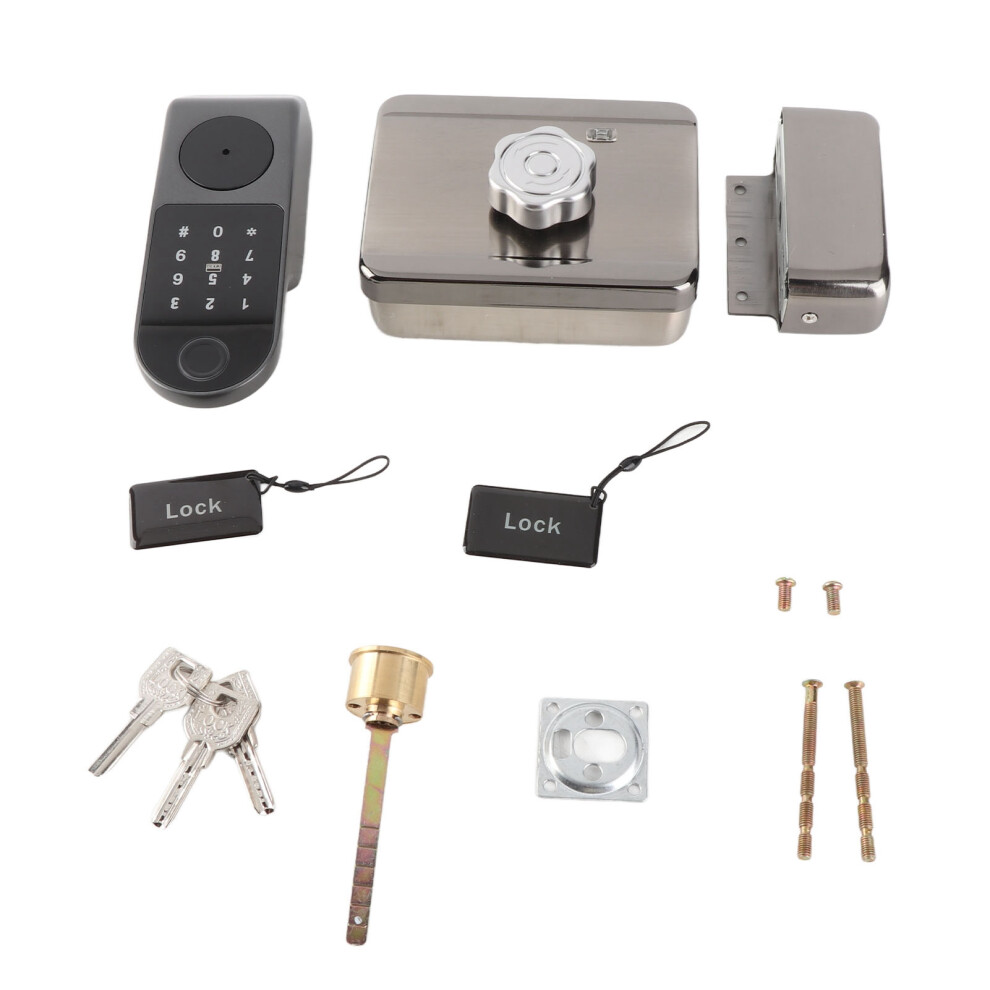 Electronic Deadbolt Lock With Fingerprint Card Password App Control 604725118950