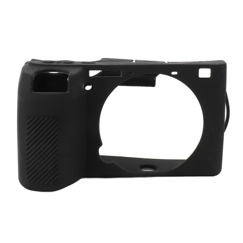 (Black) Camera Hood Case Shockproof Soft Silicone for A6700 Red