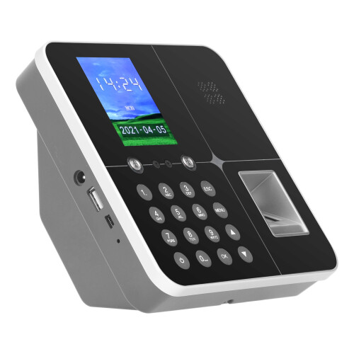 (EU PLug) Gesicht/Fingerabdruck-Zeitrekorder 100-240V UK 2