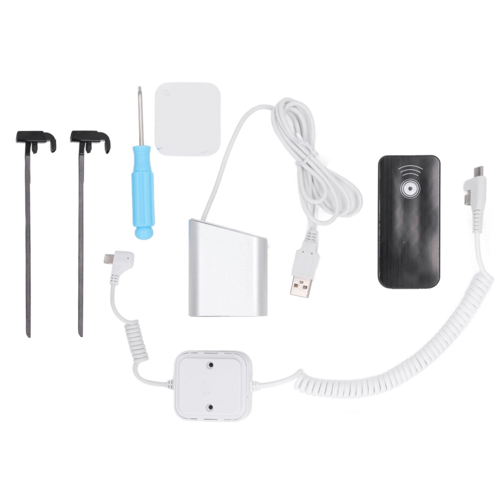 (For Ios Port) Anti-Theft Display Stand With Alarm Charging For Phones Tablets Type C Silver 604725136817