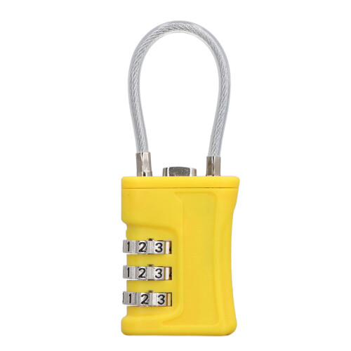 (Yellow) TSA Luggage Lock 3 Digit Resettable Combination for Suitcase Orange