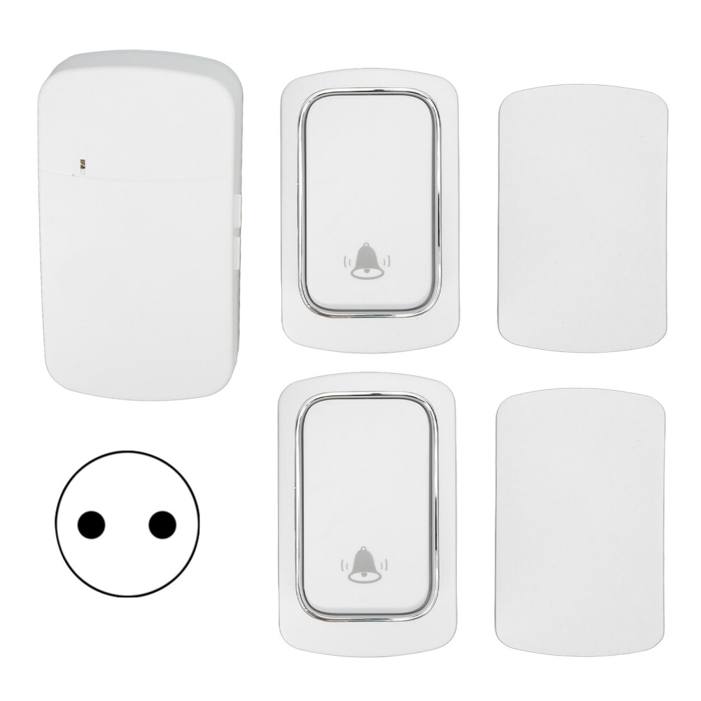 (Eu Plug) Self Powered Doorbell 2 Transmitter Long Range 38 Ringtones 604725136695
