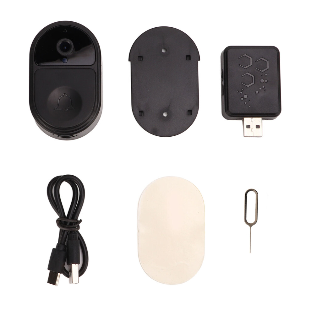 2.4G Wifi Video Doorbell Infrared Night Vision 90 Lens Rechargeable 604725136398