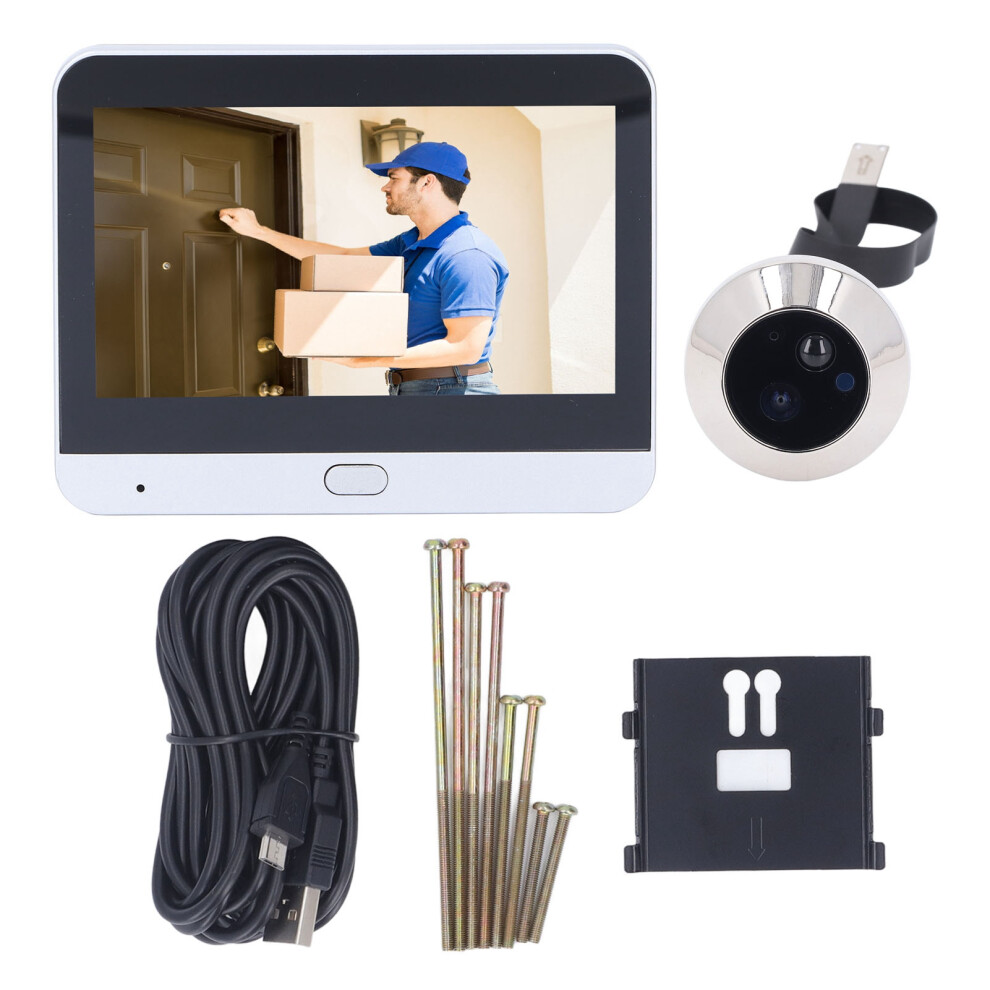 Wireless Video Doorbell 3Mp 1080P Pir Motion Detection 4.3Inch Screen 643505090222