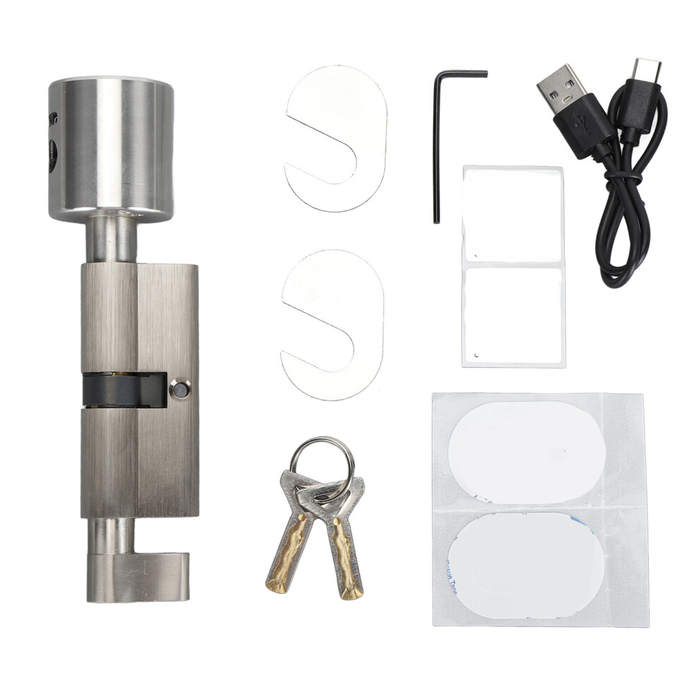 Smart Cylinder Lock Fingerprint Bluetooth Keyless Entry Aluminum Door-image-OPC-PMK597V-NEW