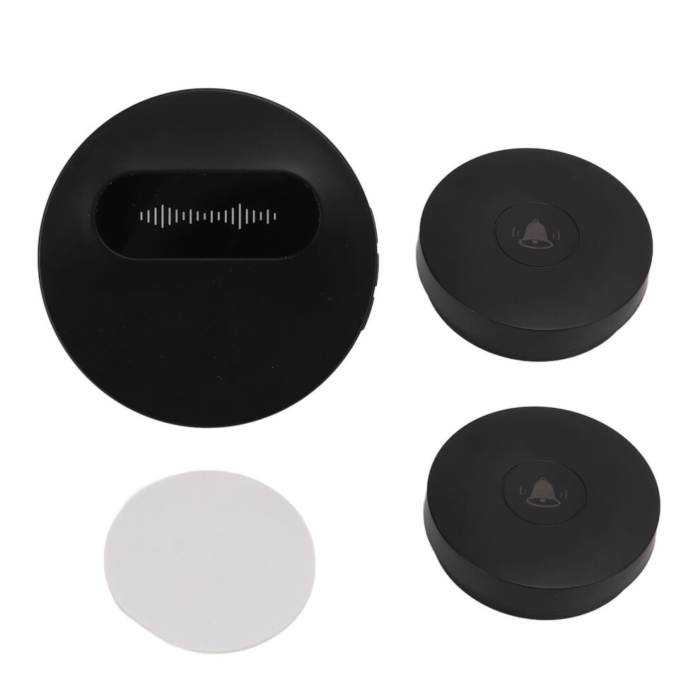 (Us Plug) Wireless Doorbell 58 Melodies Waterproof Led Flash Black Us Plug 604725137395