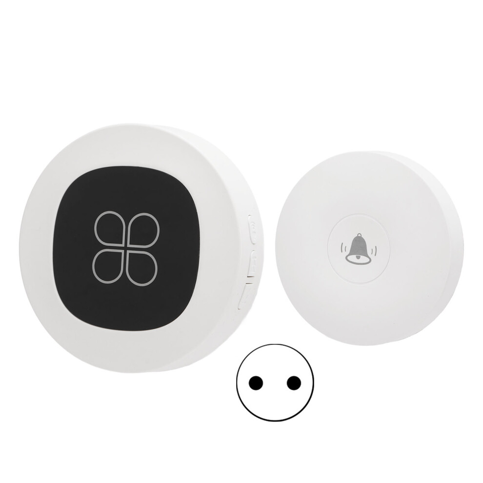 (Eu Plug) Self-Generating Wireless Doorbell 58 Melodies 4 Volumes Waterproof 604725137494