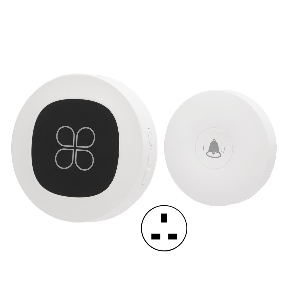 (Uk Plug) Self-Generating Wireless Doorbell 58 Melodies 4 Volumes Waterproof 604725137524
