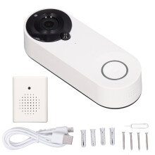 (White) 1080P WIFI Türsichtkamera PIR-Bewegung 2-Wege-Audio IR-Nachtsicht