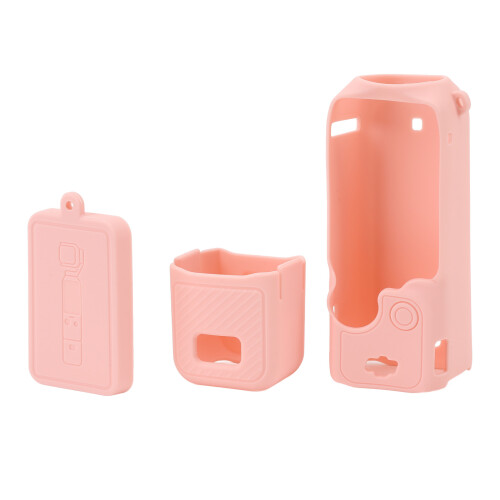 (Pink) Silicone Case for OSMO Pocket 3 Dustproof Scratch Resistant 2
