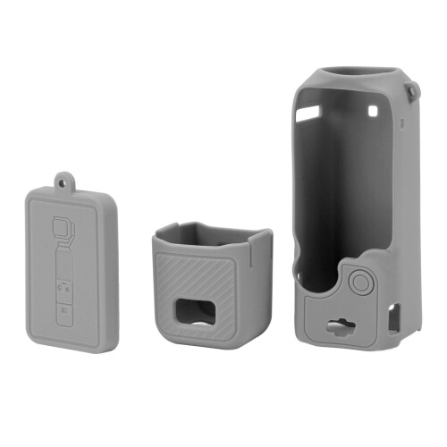 (Grey) Silicone Case for OSMO Pocket 3 Dustproof Scratch Resistant 2