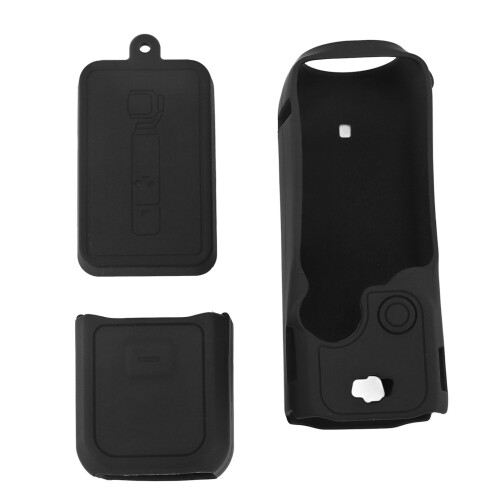 (Black) Silicone Case for OSMO Pocket 3 Dustproof Scratch Resistant 2