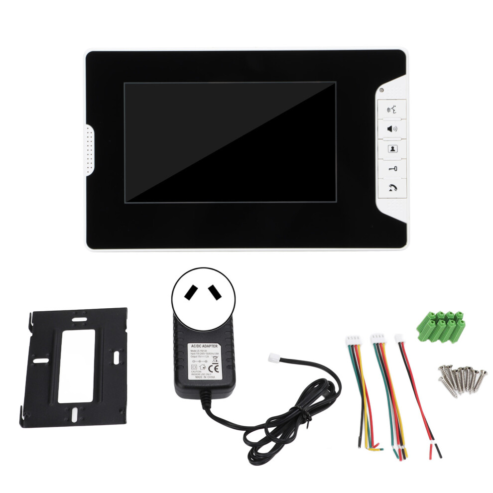 (Au Plug) 7In Wired Video Intercom Doorbell Monitor Remote Unlock Eu Plug 604725139399