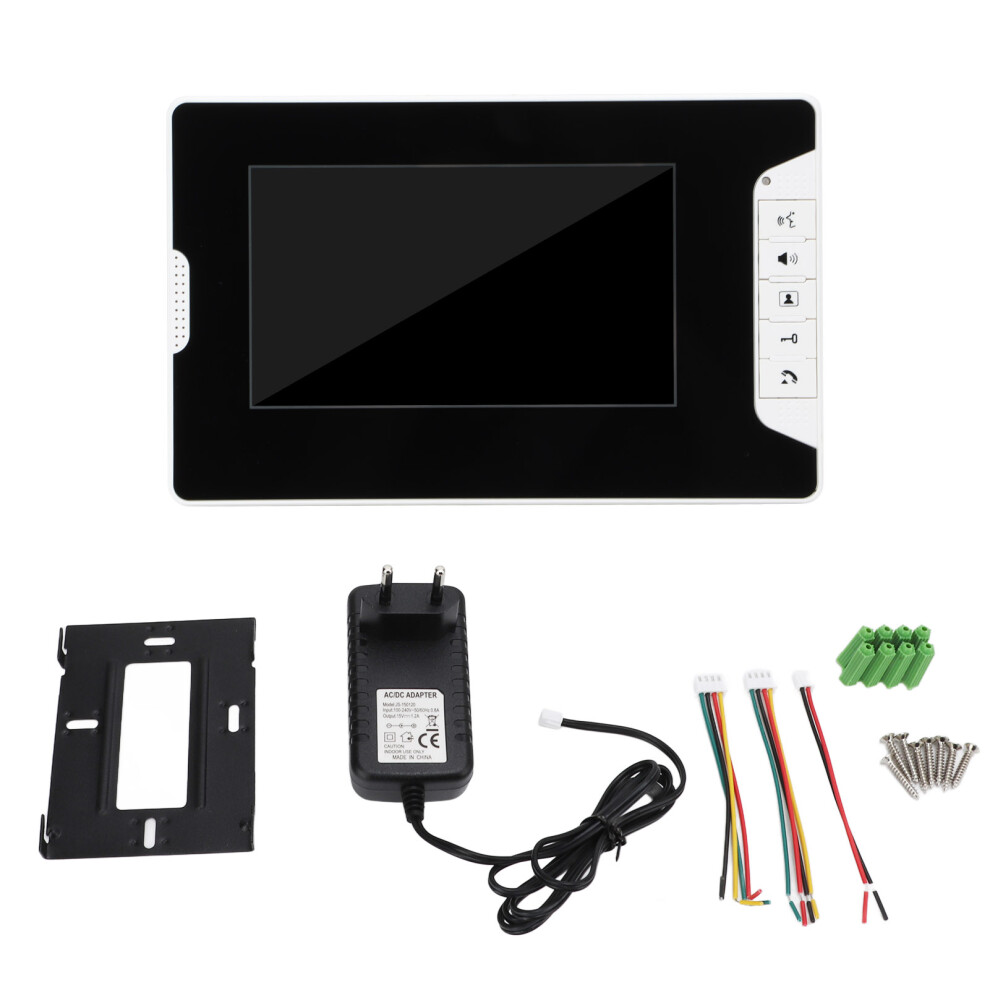 (Eu Plug) 7In Wired Video Intercom Doorbell Monitor Remote Unlock Eu Plug 604725139382