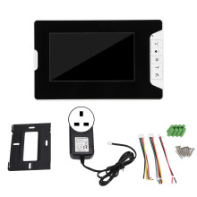 (UK Plug) 7 Zoll Video-Türsprechanzeige mit Fernentsperrung EU-Stecker