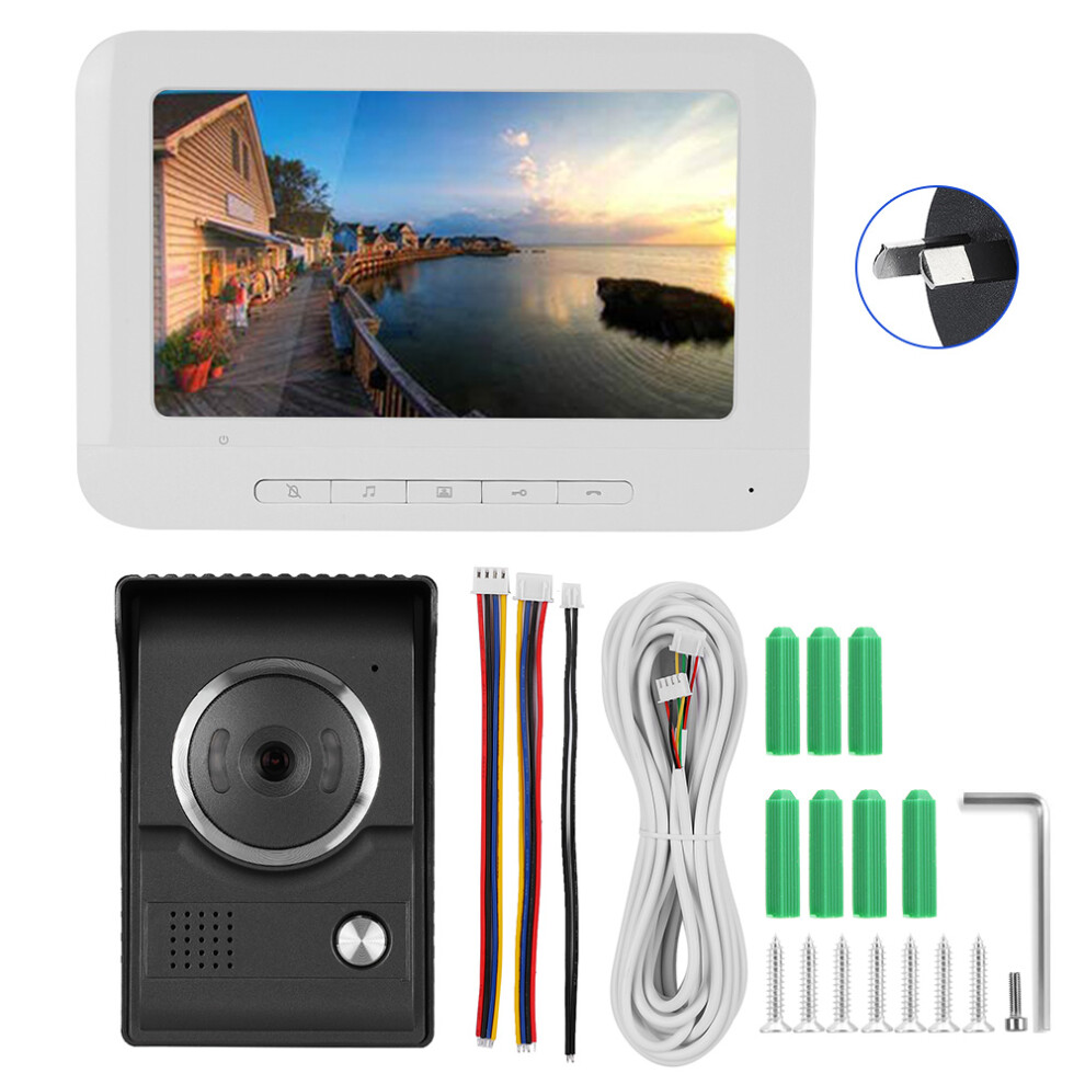 (Au Plug) 7 Inch Ir Tft Lcd Color Hd Video Intercom Monitor 604725159243