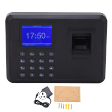 (UK Plug English) Fingerprint Attendance Machine 2.4in Screen Fast ID DC5V/1A