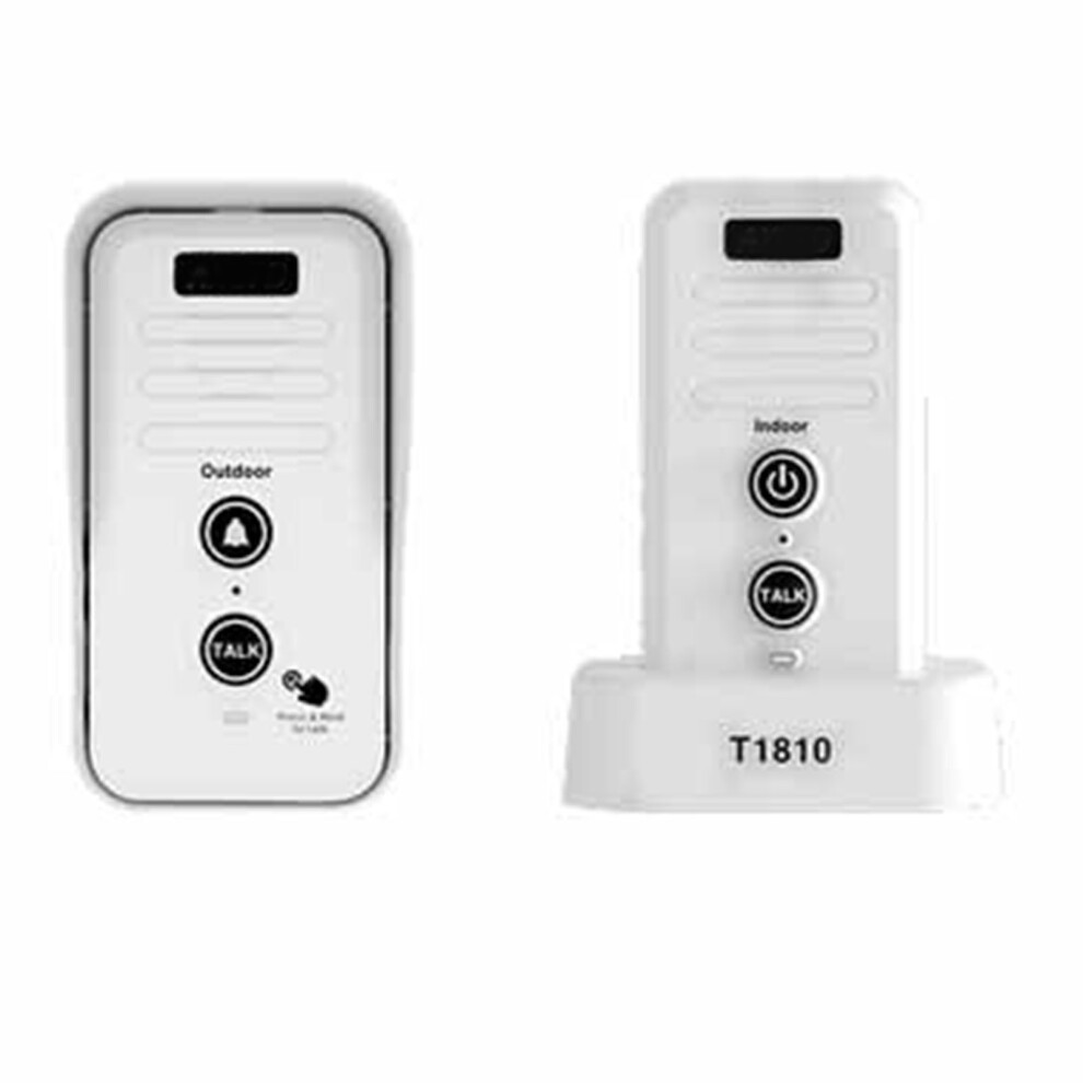 (White) Wireless Intercom Doorbell 1500M Range Waterproof Rechargeable Home 604725133397