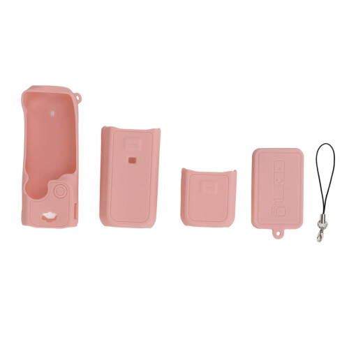 (Pink) Silicone Case Cover for Pocket 3 Dustproof Scratch Resistant Grey