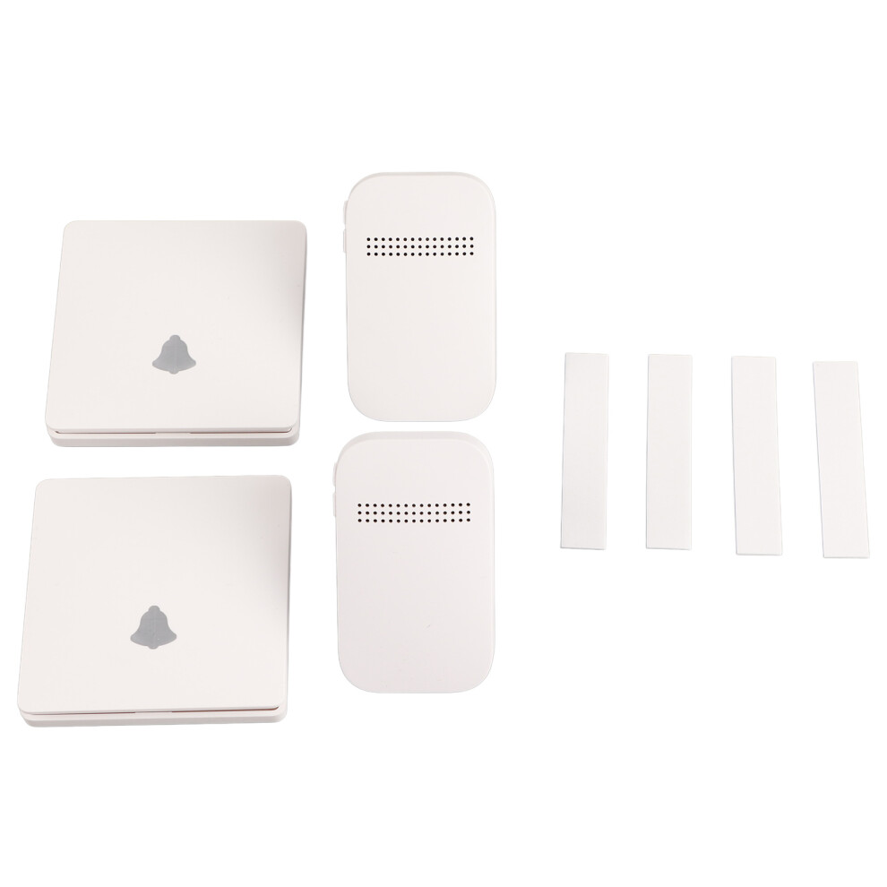(Eu Plug) Self Powered Doorbell 2 For 2 433Mhz 38 Ringtones Wireless For Home Ac 604725133564