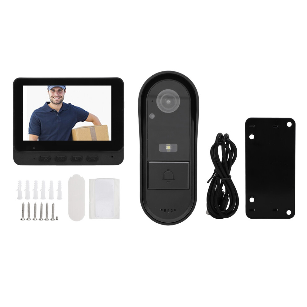 Wireless Video Doorbell 1080P Hd Night Vision 2 Way Talk 4.3 Inch Wifi 643505084443