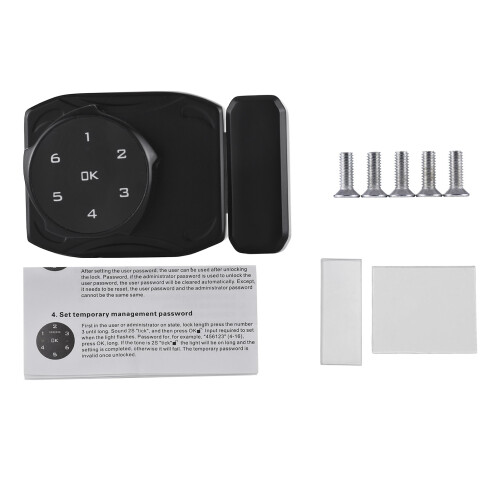 (Black) Smart Schrankverschluss elektronisch 3-12mm Glas Holz