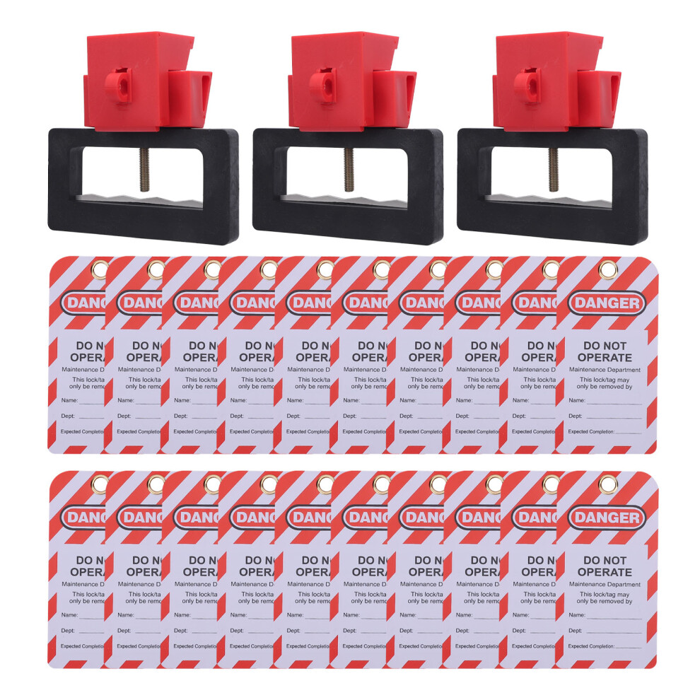3 Pcs Circuit Breaker Lockout Device 20 Tags Nylon 604725171795