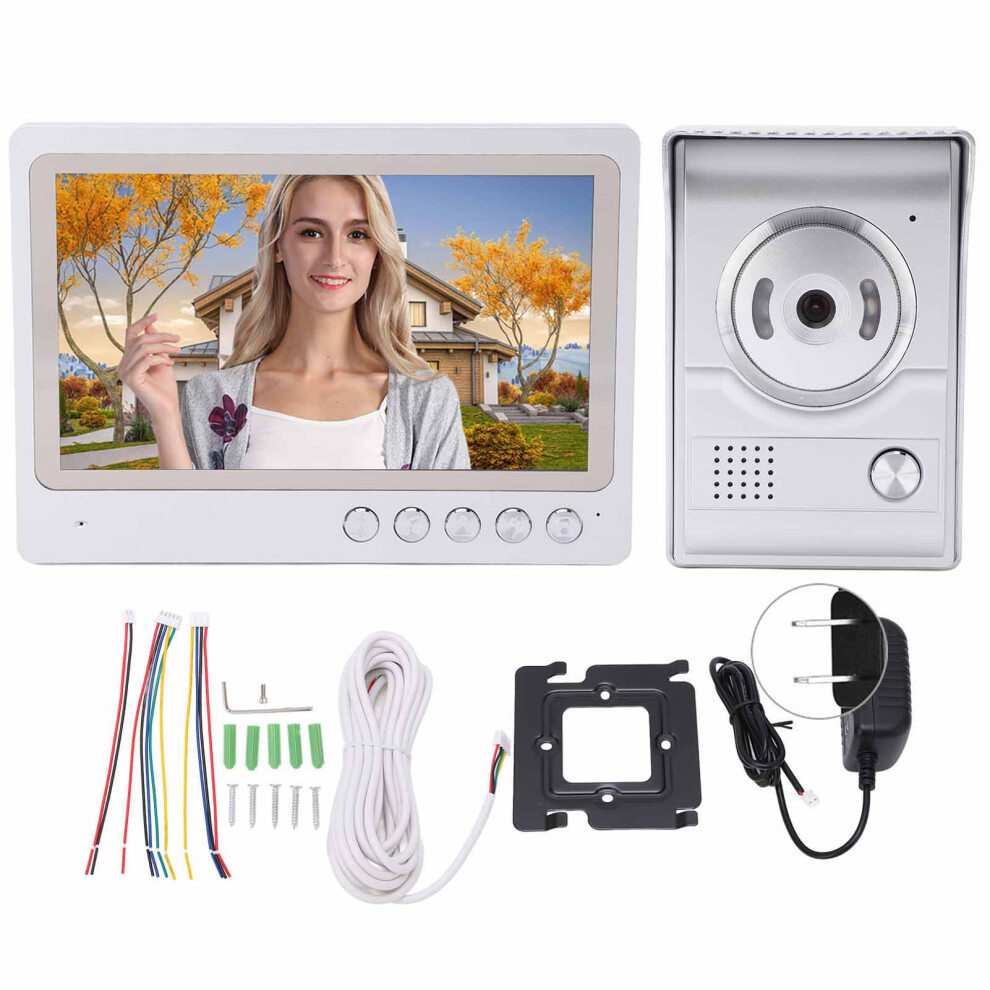 (Us Plug) 9In Hd Video Intercom Ui Interface Doorphone System Smart Access 604725160706