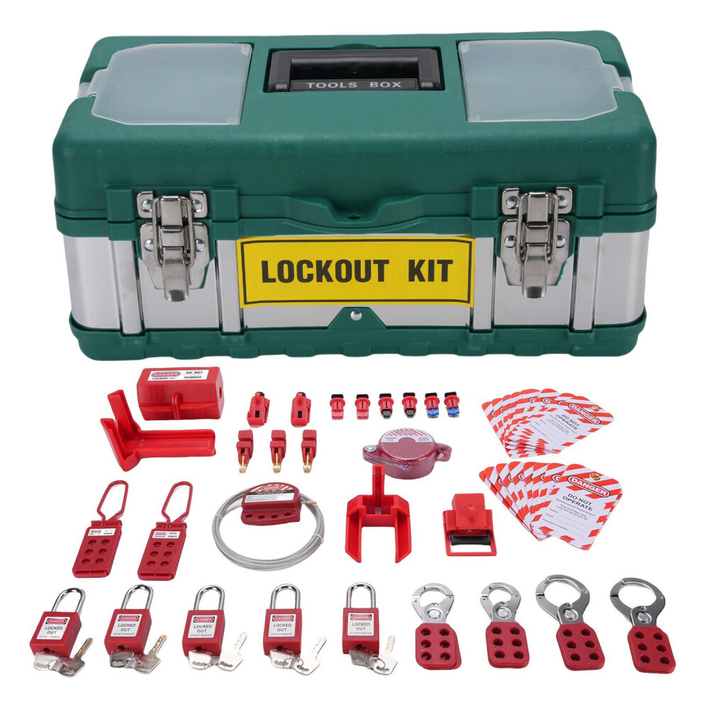 Electrical Lockout Kit Universal Multi Pole Clamp On Loto Padlock Set 604725171948