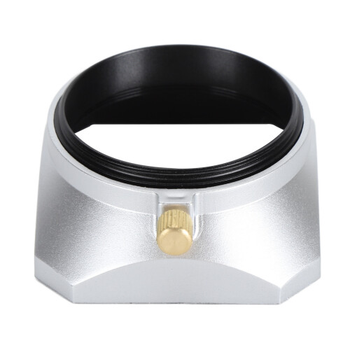 49mm Lens Hood Square Sun Shade Shield for Digital Camera Silver 2