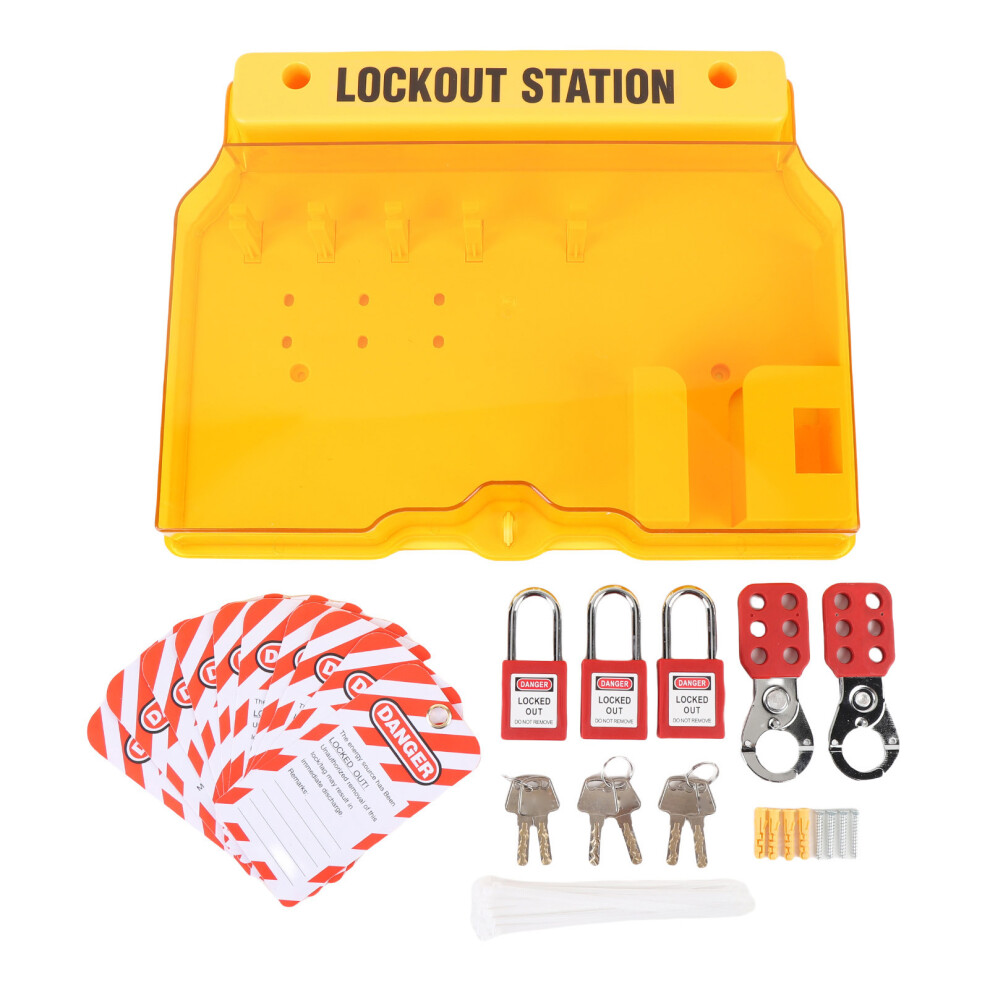 Lockout Tagout Station Kit 10 Tags Pc Transparent Wall Mount 604725171986