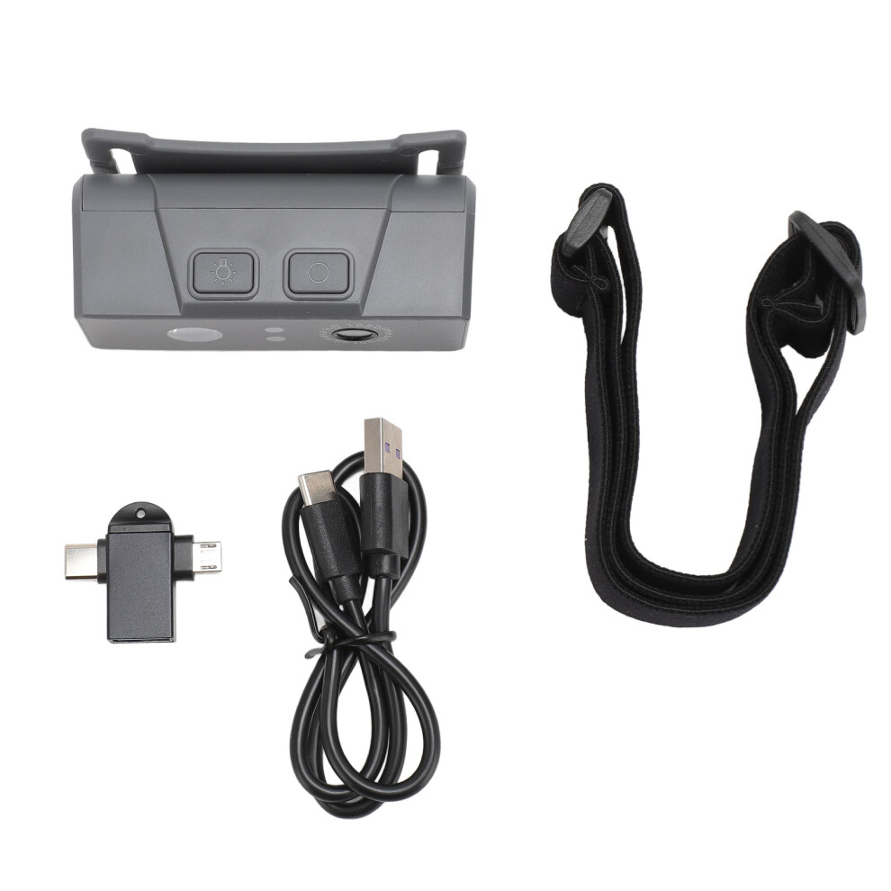 () Led Headlamp Camera Gesture Sensor Wearable Body Cam Grey/Black 643505085136