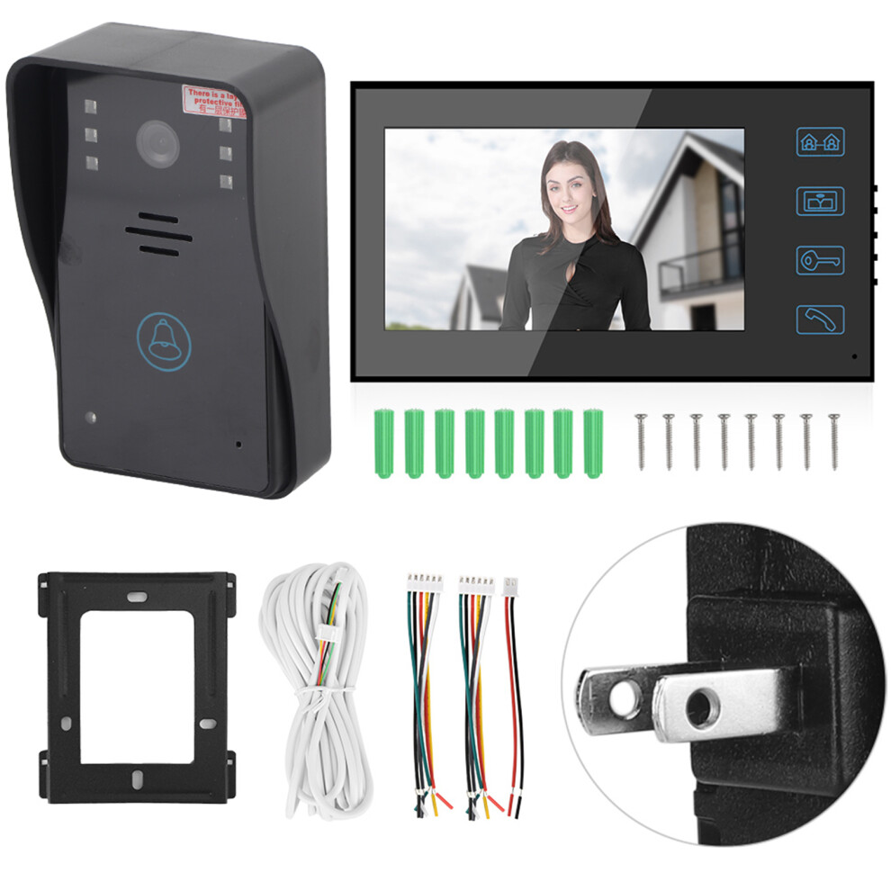 (Us) 7In Rainproof Night Vision 1000 Line Video Intercom Doorbell 604725161598