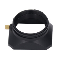 (Black) Square Retro Lens Hood for Fujifilm X100 49mm Silver