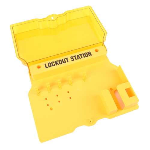 Lockout Tagout Station Kit 10 Tags PC Transparent Wall Mount 1