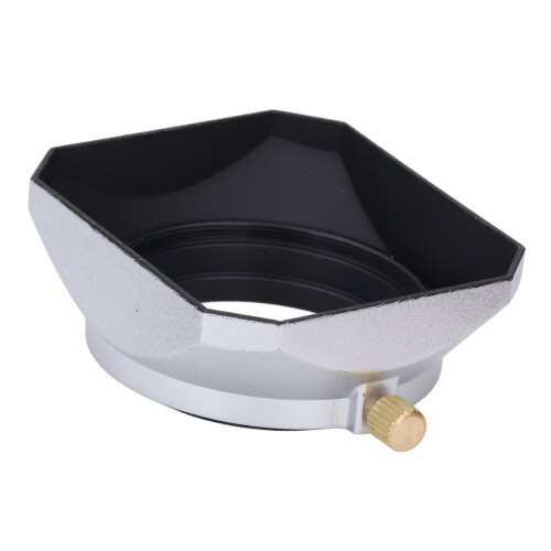 Retro Square Lens Hood 46mm Silver for Digital Camera 2