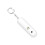 (White) Keychain Personal Security Alarm High Decibel Waterproof LED 3