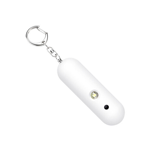 (White) Keychain Personal Security Alarm High Decibel Waterproof LED 2