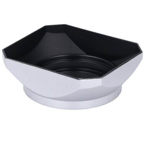 Silver Retro Square Lens Hood for 40.5mm Camera 1