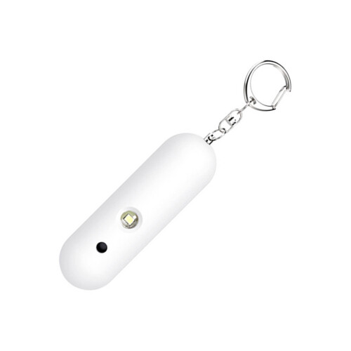 (White) Keychain Personal Security Alarm High Decibel Waterproof LED 1