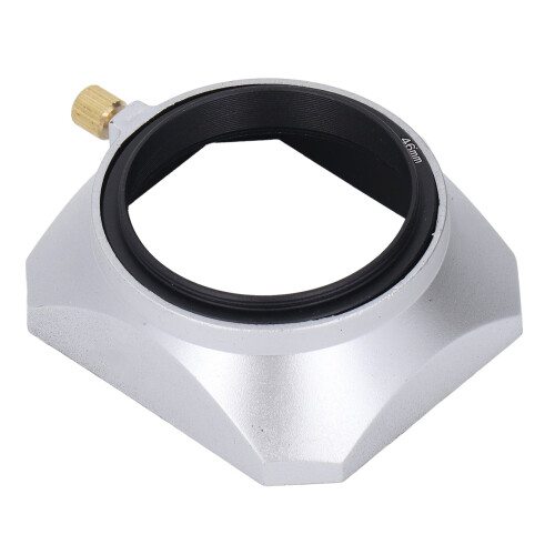 Retro Square Lens Hood 46mm Silver for Digital Camera 1