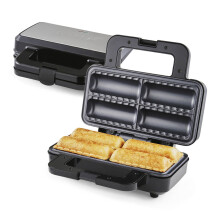 GEEPAS Sausage Roll Maker, 4 Quick Rolls, Non-Stick Coated Plates