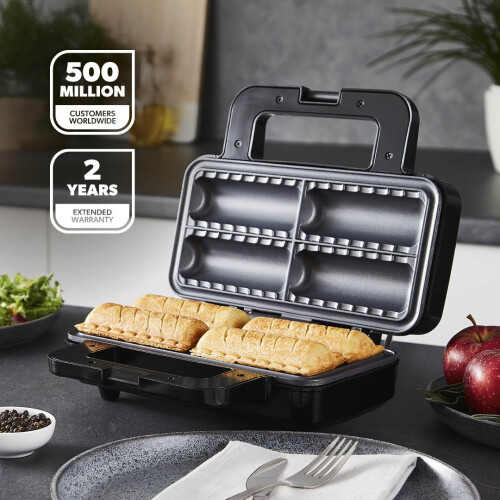GEEPAS GEEPAS Sausage Roll Maker, 4 Quick Rolls, Non-Stick Coated Plates 1